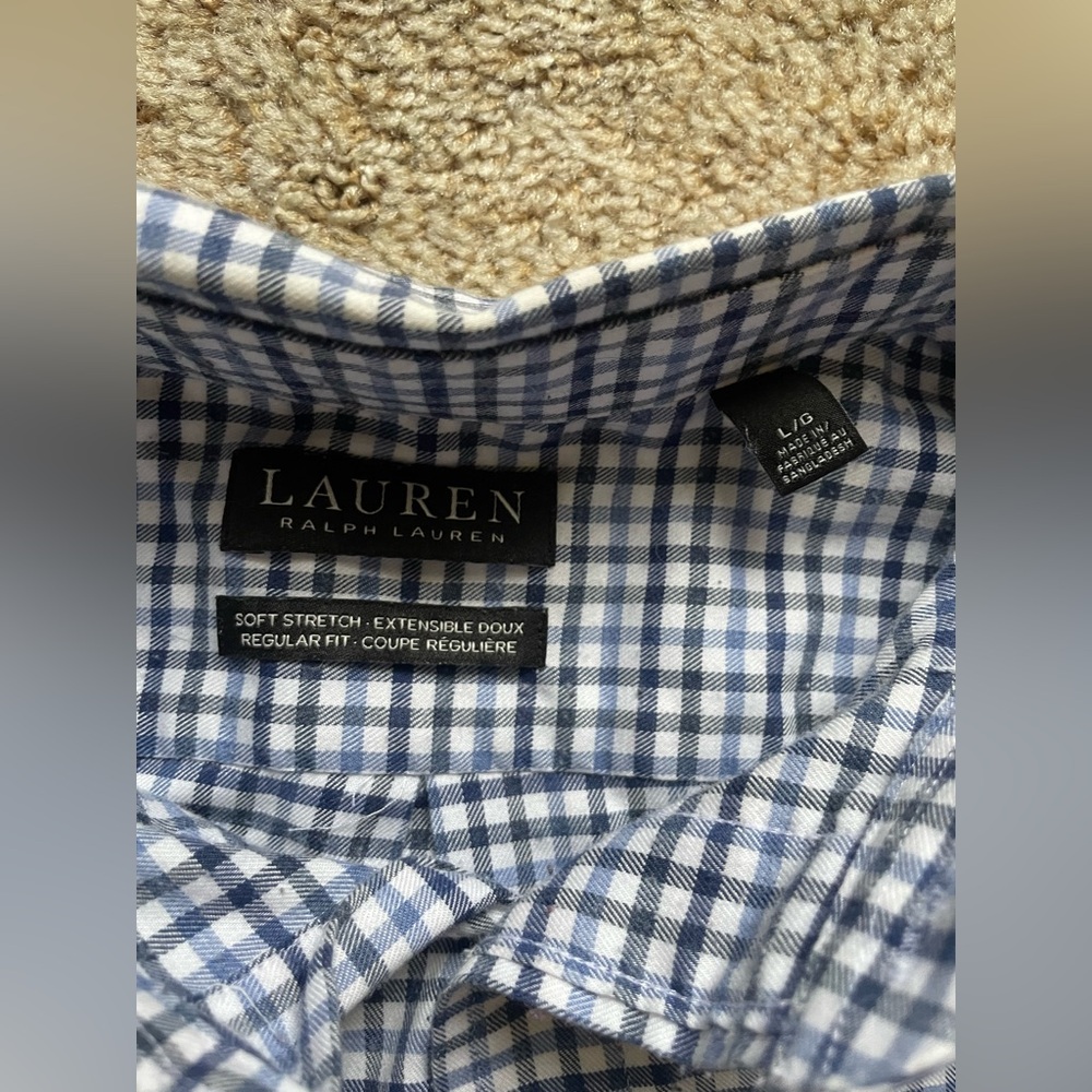 Lauren Ralph Lauren Black Label Men’s Size Large Plaid Office Business Luxury